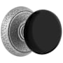 Emtek Madison Reversible Non-Turning Two-Sided Dummy Door Knob Set from the Wrought Steel Collection Satin Steel