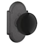 Emtek Madison Reversible Non-Turning Two-Sided Dummy Door Knob Set from the Wrought Steel Collection Flat Black
