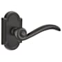 Emtek Medici Reversible Non-Turning Two-Sided Dummy Door Lever Set from the Lost Wax / Tuscany Bronze Collection Flat Black