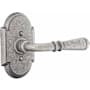 Emtek Normandy Reversible Non-Turning Two-Sided Dummy Door Lever Set from the Wrought Steel Collection Satin Steel