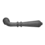 Emtek Normandy Reversible Non-Turning Two-Sided Dummy Door Lever Set from the Wrought Steel Collection Flat Black