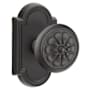 Emtek Petal Reversible Non-Turning Two-Sided Dummy Door Knob Set from the Lost Wax / Tuscany Bronze Collection Flat Black
