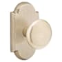 Emtek Winchester Reversible Non-Turning Two-Sided Dummy Door Knob Set from the Sandcast Bronze Collection Tumbled White Bronze
