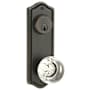 Emtek 3-5/8" Center to Center Rope Sideplate Designer Brass Single Cylinder Entry Set Oil Rubbed Bronze