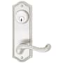 Emtek 3-5/8" Center to Center Rope Sideplate Designer Brass Single Cylinder Entry Set Satin Nickel