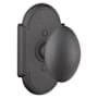 Emtek Savannah Egg Wrought Steel Passage Knobset Flat Black