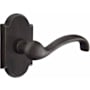 Emtek Teton Sandcast Bronze Passage Lever Set from the Rustic Collection Medium Bronze