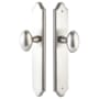 Emtek 10 Inch Stretto Concord Passage Sideplate Entry Set from the Classic Brass Collection Satin Nickel