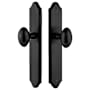 Emtek 10 Inch Stretto Concord Passage Sideplate Entry Set from the Classic Brass Collection Flat Black