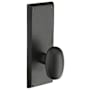 Emtek Sandcast Bronze Privacy Door Entry Set with Rectangular Sideplate Flat Black