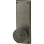 Emtek Sandcast Bronze Privacy Door Entry Set with Rectangular Sideplate Medium Bronze