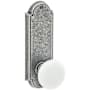 Emtek 7-1/4" Height #5 Style Sideplate Wrought Steel Privacy Entry Set Satin Steel