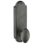 Emtek 7-1/4" Height #5 Style Sideplate Wrought Steel Privacy Entry Set Flat Black