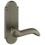 Emtek 7-1/4" Height #5 Style Sideplate Sandcast Bronze Privacy Entry Set Medium Bronze
