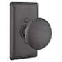 Emtek Jamestown Wrought Steel Privacy Knobset Flat Black