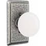 Emtek Ivory Madison Wrought Steel Privacy Knobset Satin Steel