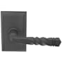 Emtek San Carlos Wrought Steel Privacy Leverset Flat Black