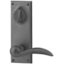 Emtek 3-5/8" Center to Center Rectangular Sideplate Sandcast Bronze Double Cylinder Entry Set Flat Black