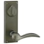 Emtek 3-5/8" Center to Center Rectangular Sideplate Sandcast Bronze Double Cylinder Entry Set Medium Bronze