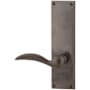 Emtek 8-7/8" Height Rectangular Sideplate Sandcast Bronze Dummy Set Medium Bronze