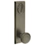 Emtek Sandcast Rectangular Sideplate Single Cylinder Keyed Entry Set with 5-1/2 Inch Center to Center Medium Bronze