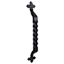 Emtek 18" Height Wrought Steel San Carlos Door Pull from the Wrought Steel Collection Flat Black