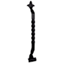 Emtek 24" Height Wrought Steel San Carlos Door Pull from the Wrought Steel Collection Flat Black