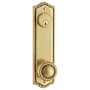 Emtek 5-1/2" Center to Center Rope Sideplate Designer Brass Double Cylinder Entry Set French Antique