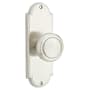 Emtek Delaware Series Dummy Entry Set with 7.125 Inch Tall Backplate from the American Classic Collection Satin Nickel