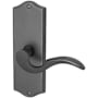 Emtek 7-1/8" Height Colonial Sideplate Classic Brass Passage Entry Set Flat Black