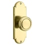 Emtek Delaware Series Passage Entry Set with 7.125 Inch Tall Backplate From the American Classic Collection Polished Brass