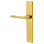 Emtek 10 Inch Long Stretto Rectangular Single Dummy Sideplate from the Brass Modern Collection Satin Brass