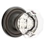 Emtek Old Town Non-Turning Two-Sided Dummy Door Knob Set with Regular Rose from the Brass Crystal Collection Oil Rubbed Bronze
