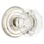 Emtek Old Town Non-Turning Two-Sided Dummy Door Knob Set with Regular Rose from the Brass Crystal Collection Polished Nickel
