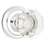 Emtek Old Town Non-Turning Two-Sided Dummy Door Knob Set with Regular Rose from the Brass Crystal Collection Polished Chrome