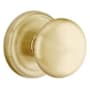 Emtek Providence Non-Turning Two-Sided Dummy Door Knob Set with Regular Rose from the Brass Classic Collection Satin Brass