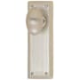 Emtek 7-1/8" Height Quincy Sideplate Classic Brass Dummy Set Satin Nickel
