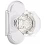 Emtek Old Town Non-Turning Two-Sided Dummy Door Knob Set with Type 8 Rose from the Crystal Collection Polished Chrome