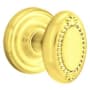 Emtek Beaded Egg Reversible Non-Turning Two-Sided Dummy Door Knob Set from the Designer Brass Collection Polished Brass