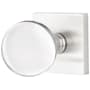 Emtek Bristol Reversible Non-Turning Two-Sided Dummy Door Knob Set from the Crystal Collection Satin Nickel