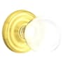 Emtek Bristol Reversible Non-Turning Two-Sided Dummy Door Knob Set from the Crystal Collection Polished Brass