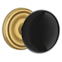 Emtek Ebony Reversible Non-Turning Two-Sided Dummy Door Knob Set from the Porcelain Collection French Antique