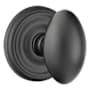 Emtek Egg Reversible Non-Turning Two-Sided Dummy Door Knob Set from the Brass Modern Collection Flat Black