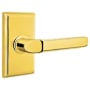 Emtek Milano Reversible Non-Turning Two-Sided Dummy Door Lever Set from the American Classic Collection Lifetime Polished Brass