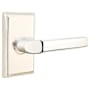 Emtek Milano Reversible Non-Turning Two-Sided Dummy Door Lever Set from the American Classic Collection Polished Nickel