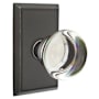 Emtek Providence Crystal Reversible Non-Turning Two-Sided Dummy Door Knob Set from the Crystal Collection Oil Rubbed Bronze