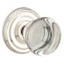 Emtek Providence Crystal Reversible Non-Turning Two-Sided Dummy Door Knob Set from the Crystal Collection Polished Nickel