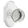 Emtek Providence Crystal Reversible Non-Turning Two-Sided Dummy Door Knob Set from the Crystal Collection Polished Chrome
