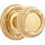Emtek Ribbon And Reed Reversible Non-Turning Two-Sided Dummy Door Knob Set from the Designer Brass Collection Lifetime Polished Brass