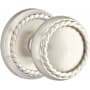 Emtek Rope Knob Reversible Non-Turning Two-Sided Dummy Door Knob Set from the Designer Brass Collection Satin Nickel